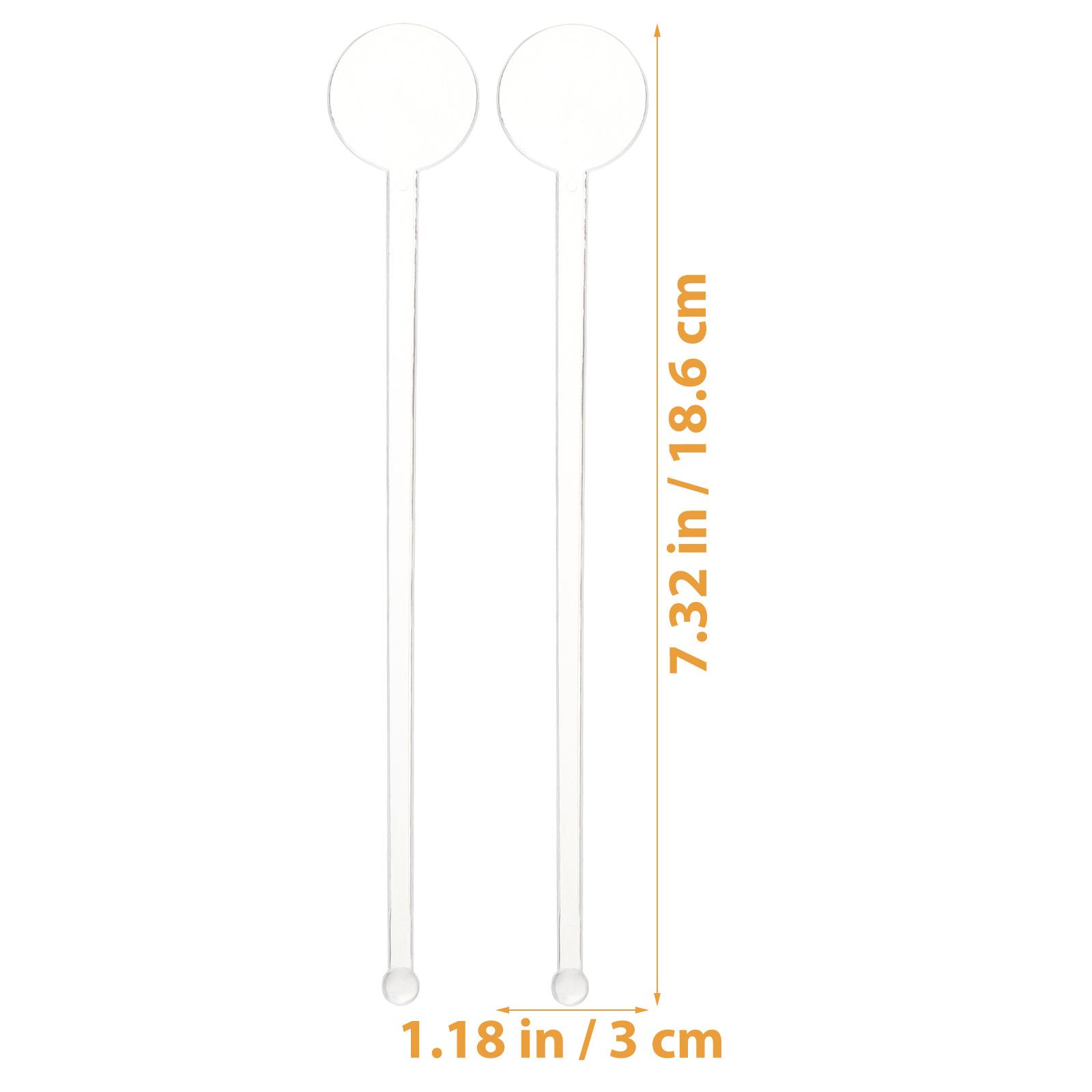 80pcs Beverage Stirring Sticks Stirring Rod Muddler Stick Cocktails Mixing Stick Agitator Drink Stirrer Coffee Sticks Bar Tool прозрачный