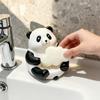 Suport creativ pentru săpun Panda, Suport portabil pentru săpun, Cutie de depozitare pentru săpun cu scurgere, Suport drăguț pentru săpun pentru baie, Ornament pentru decorarea casei