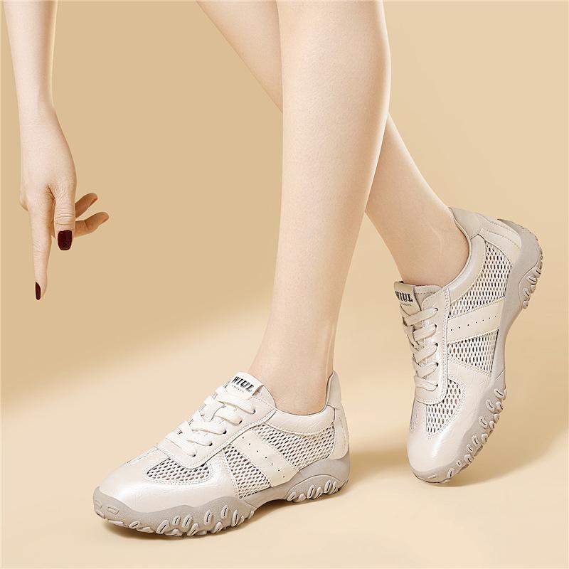 

Retro color matching platform German training shoes women s new spring and autumn breathable mesh casual sports little white shoes Forrest Gump shoes 40