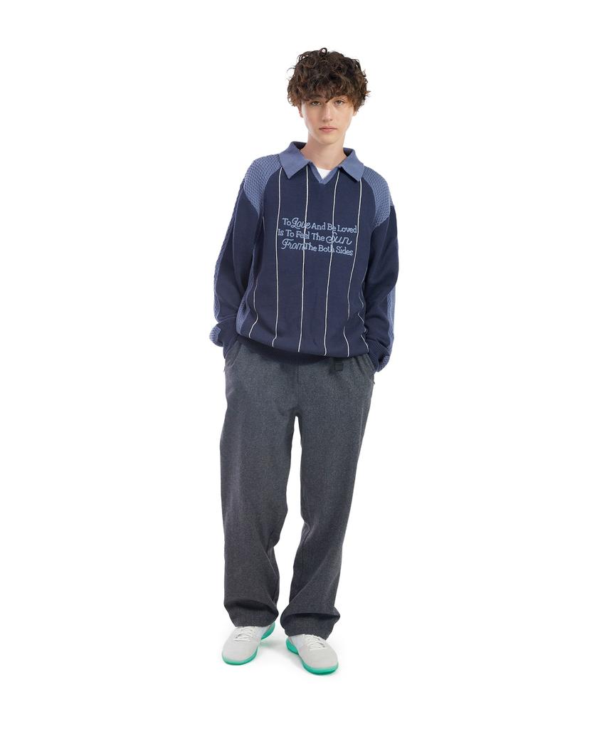Sun Love Script Knit Jersey Navy