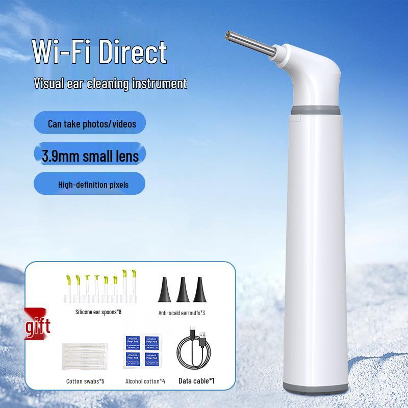

Тай Ши Ланг SA39W Водонепроницаемый эндоскоп для чистки ушей с 3,9 мм светящейся умной визуальной ушной ложкой WiFi.