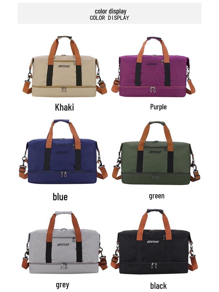 Multi-Compartment Travel Gym Bag: Wet/Dry Separation, Handbag, Carry-On, Outdoor Luggage, Short-Distance Sports Bag