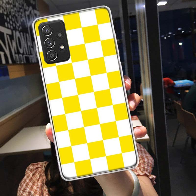 Retro Classic Chess Board Grid Phone Case for Samsung A54 A57 A37 A17 A14 A15 A12 A24 A34 A55 A35 A25 A52S A07 A05S A04S A22 A32