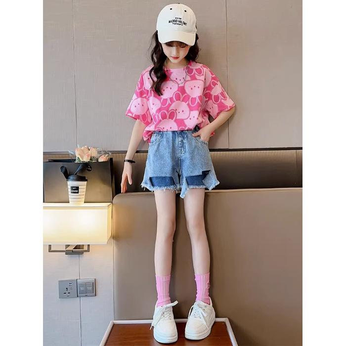 Girls Summer Short Sleeve T Shirt Lightweight Cool Feel Casual Top 110