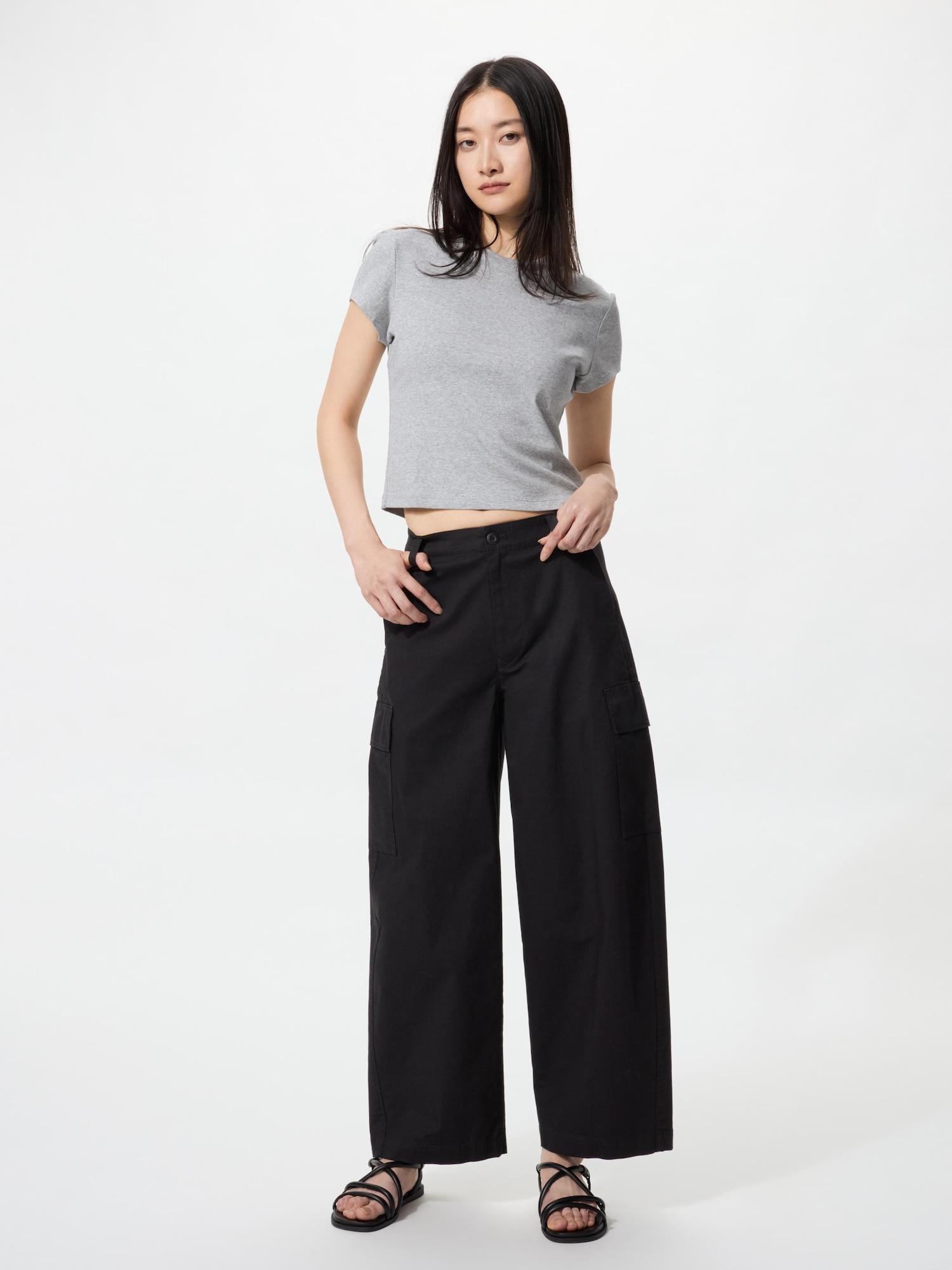 

Uniqlo Япония Джинсы-карго бочонком Длинные 09 BLACK/XS