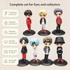 7Pcs Fashion Idol PVC Figure Set Collectible Blind Box Style DIY Desktop Decor