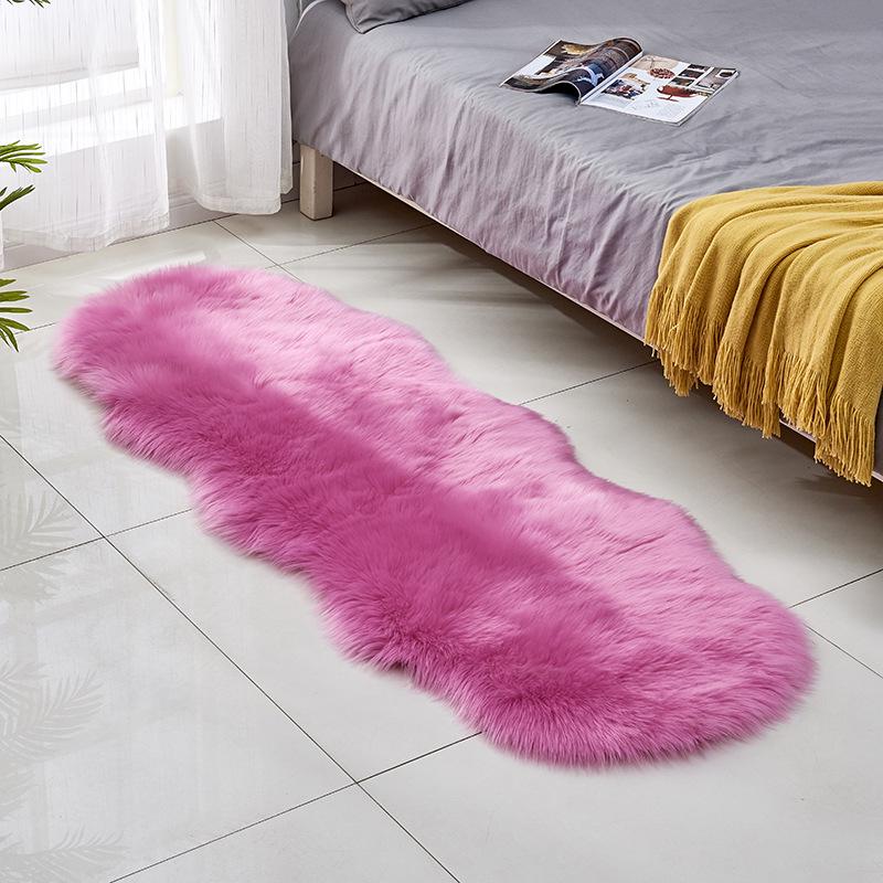 Plush Carpet Mat for Living Room, Bedroom, Sofa, or Bay Window - Imitation Wool, Light Luxury