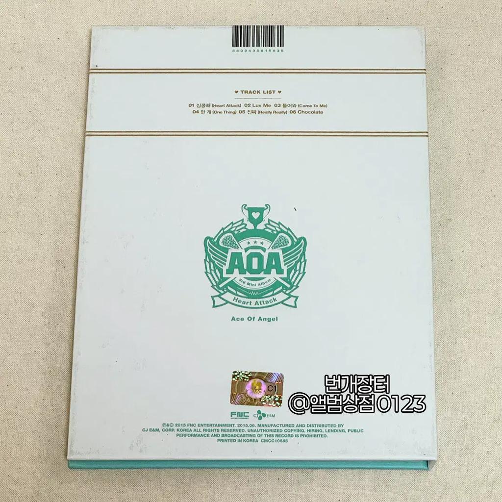 AOA's 3rd Mini Album [Heart Attack] - All Members Signed Used