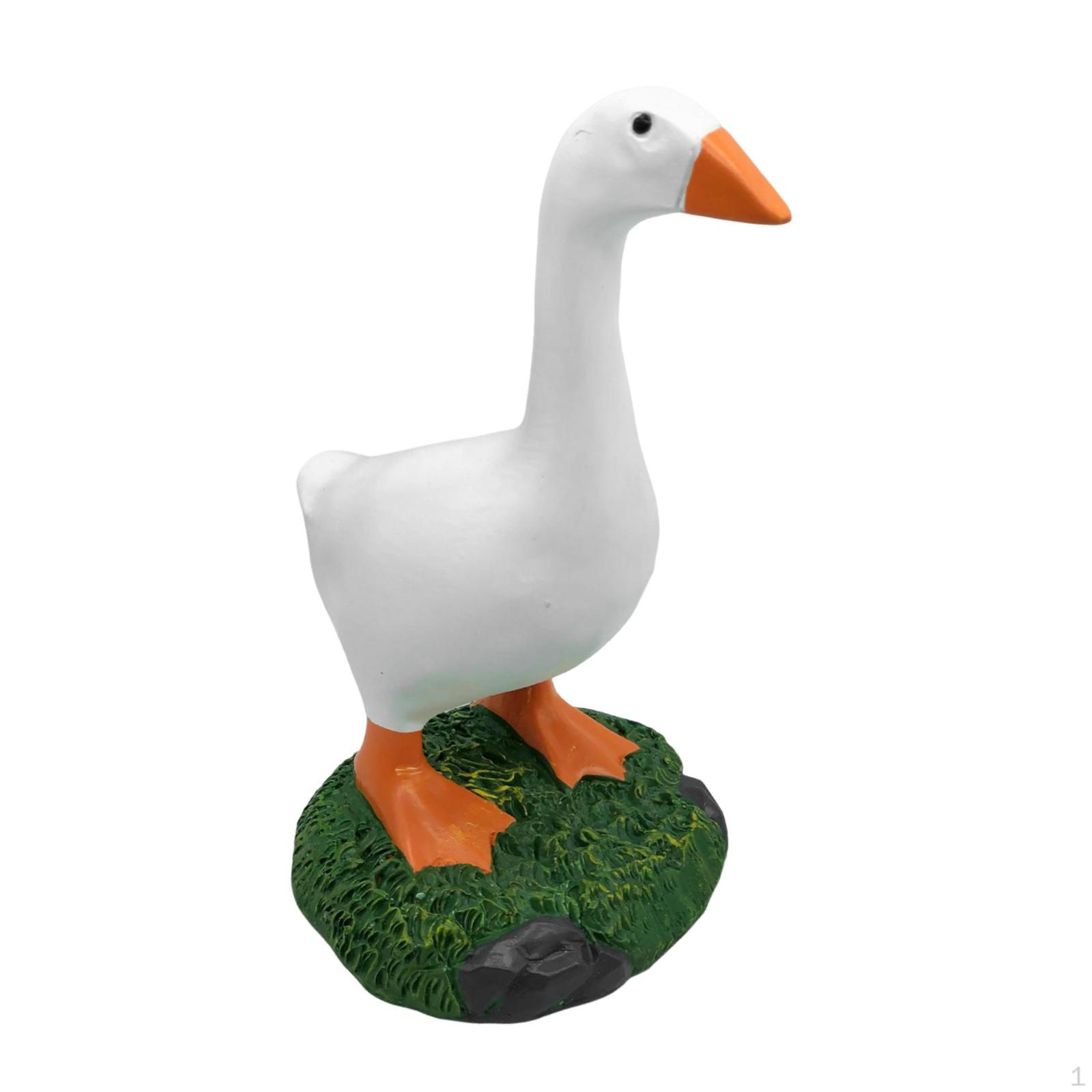 

Держатель для ключей в виде утки, статуэтка для домашнего декора, забавная уникальная полимерная фигурка гуся, животное украшение для спальни
