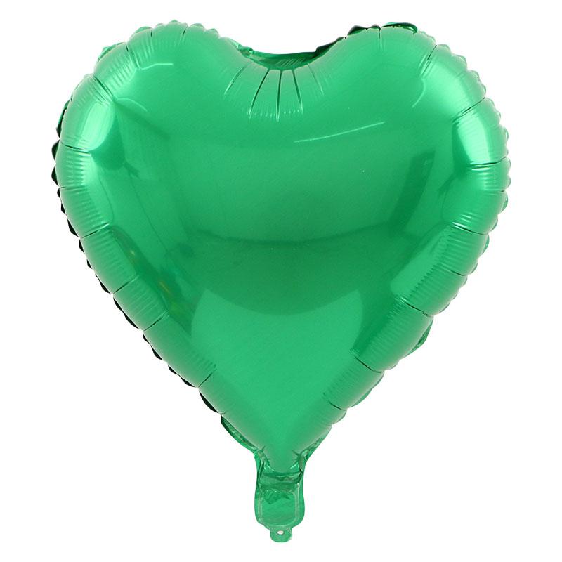 8-Inch Pure Color Heart-aped Aluminum Foil Balloons Baby First Birthday Decoration Children's Birthday Par Scene Decoration