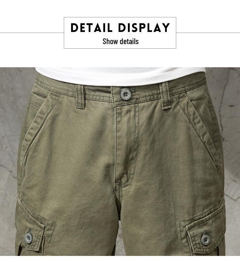 Japanese-Style Men's Versatile Trendy Casual Loose Workwear Shorts, Summer Thin 5-Point Length