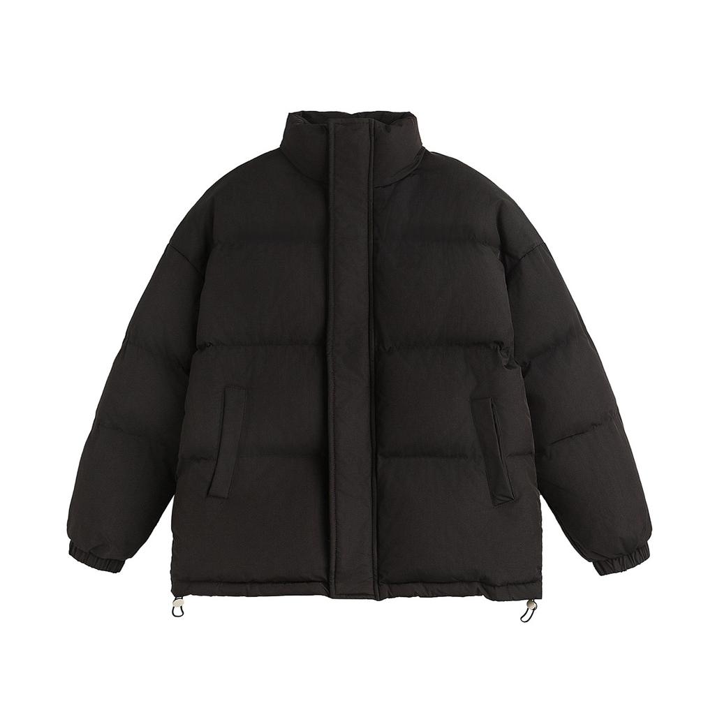 New Men's and Women's Same Solid-color Loose Large-size Cotton-padded Clothes, Solid-color Winter Warm Cotton-padded Clothes