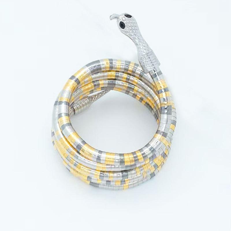 Twisted Snake-shaped Personalized Open-ended Decorative Necklace Collar for Women, Multiple Wearing Options, Headwear, High-end Style