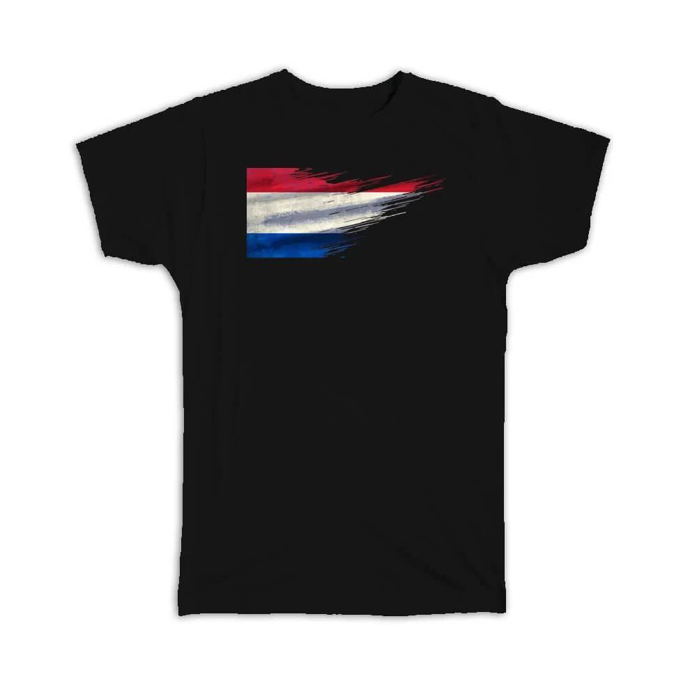 Gift T-Shirt : Netherlands Flag Dutch Travel Expat Country Artistic S