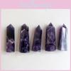 Natural Purple Dream Amethyst Quartz Crystal Stone Point Healing Wand For Wellness