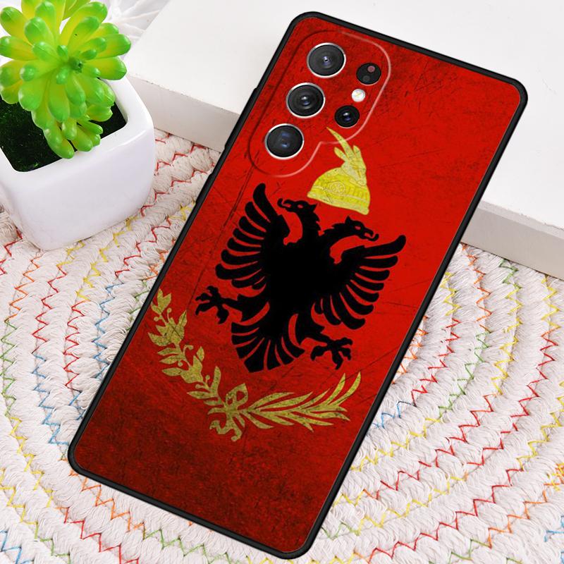 Albanian Flag Eagle Phone Case for Samsung Galaxy Note 10 Pro S26 Ultra S23 S24 FE S25 S21 S22 PLUS Shockproof Cove