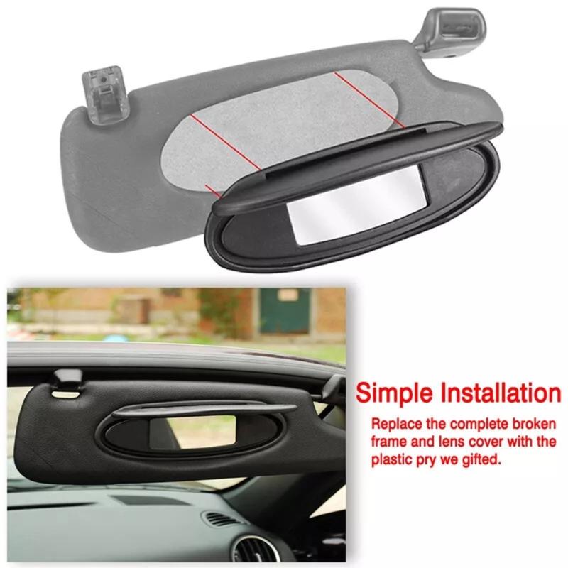 Visiere Parasole Auto Copertura Specchietto di Cortesia Sostituzione Visiera Parasole Copertura Specchio Trucco per 911 996 997 Accessorio Auto 99670142102