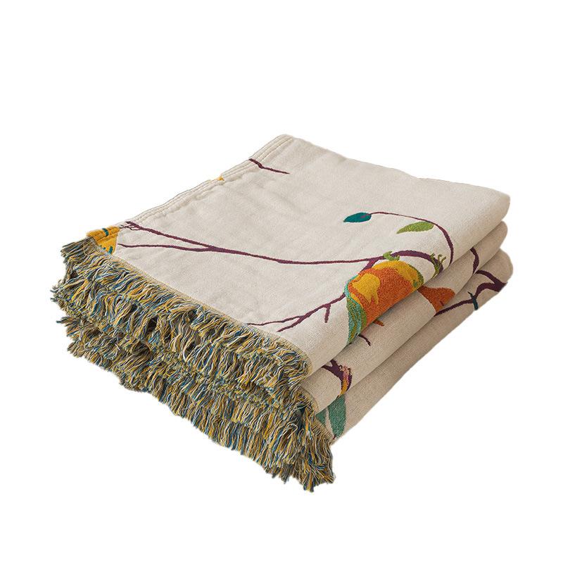 Hochwertige Baumwollgaze Überwurfdecke Handtuch Steppdecke Sommer Kühl Klimaanlage Nickerchen Freizeitdecke Doppelte Sofabezug Decke Für Zuhause