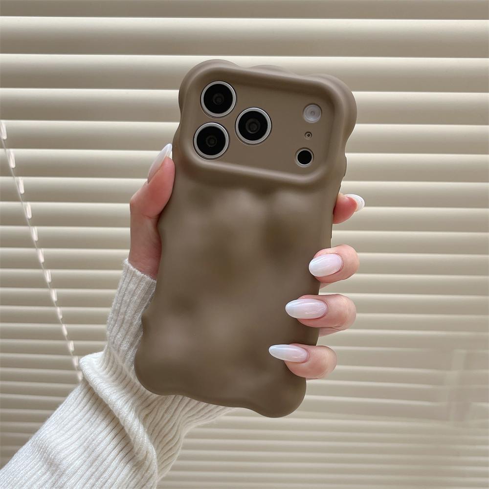 

3D Bubble Wave Pattern Matte Phone Case For iPhone 17 Air 16 15 14 13 Pro Max Plus Soft Lens Protection Shockproof Back Cover iPhone 13