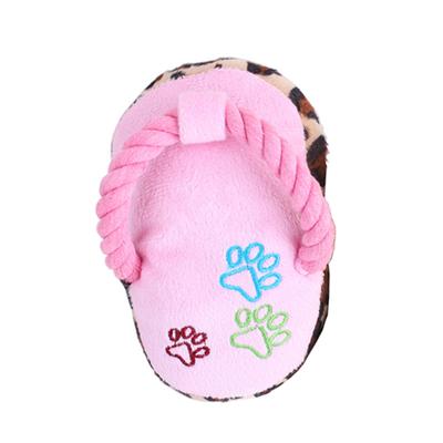 Dog Puppy Chew Toy Squeaky Plush Sound Cute Soft Plush Slipper Design Toys
