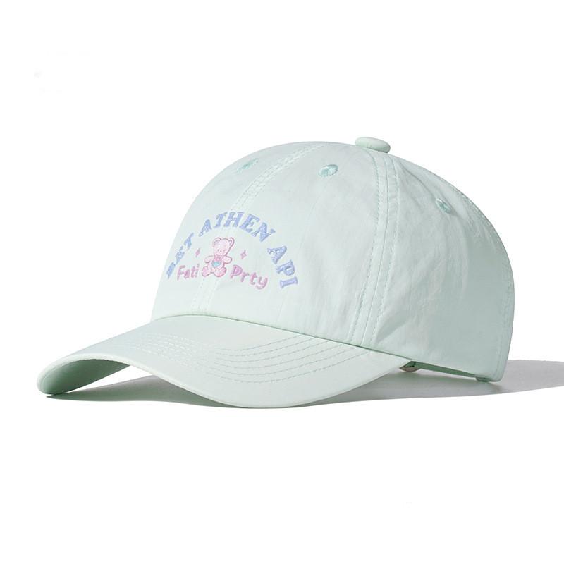 Cap Fashionable Baseball With Small Bear And Letter Embroidery Design Daily For