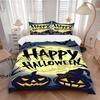 3pcs Bedding Set Halloween Pumpkins Includes 1 Comforter + 2 Pillowcases, Without Pillow Inserts, Soft Comfortable, Lightweight Breathable,