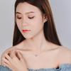 Lindon Fashion Women   Jewelry Necklace with Heart-shaped Zircon Pendants Wedding Engagement Party Gifts