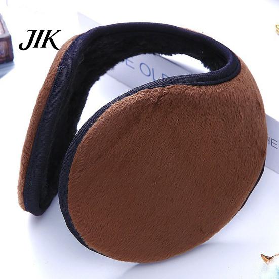 Men Winter Ear Warmers Unisex Earmuffs Thick Plush Protection Windproof Anti-slip Back-on Style Firm Stitching Commuting Outdoor Skiing Decorative