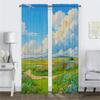Fenstervorhang für Zimmer 2 Paneele Heilung ist eine pastorale Illustration Heim-Innenvorhänge Jalousien Trennwand Halloween-Dekoration