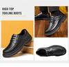 PLOVER Men's Fleece-Lined Leather Business Casual Shoes - Thick Sole