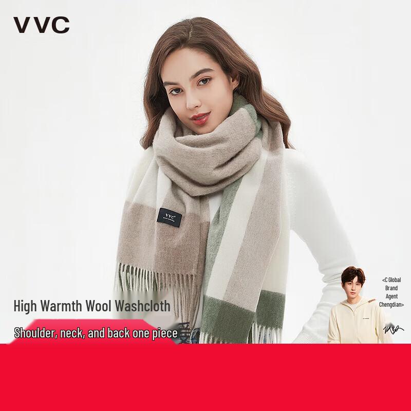 

VVC Women s Winter Plaid Wool Scarf