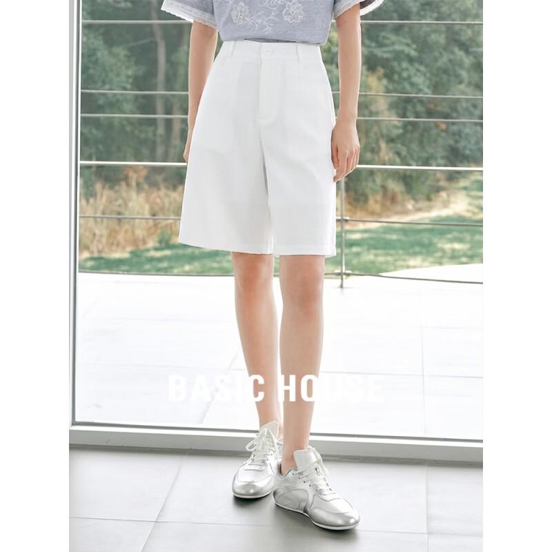 Basic House Women s Tencel Blend Wide-Leg Shorts M