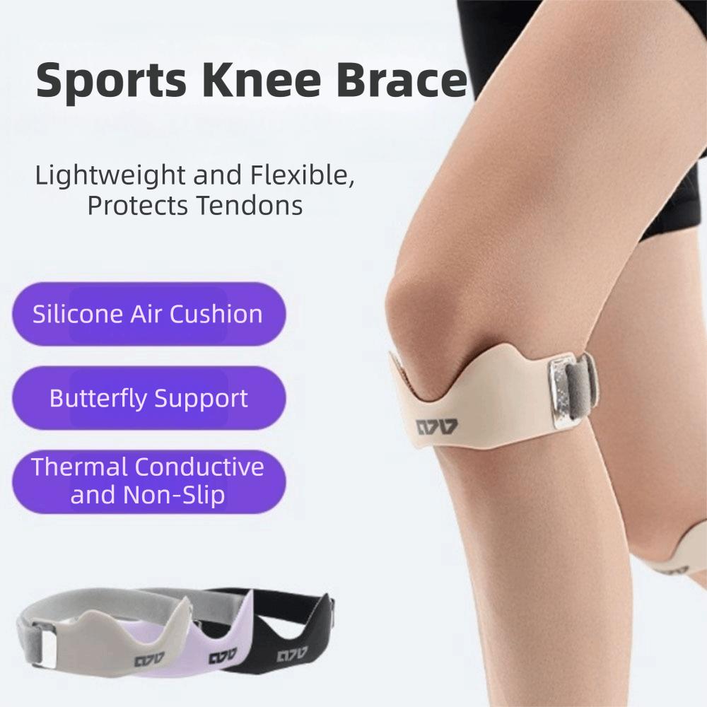 3D Orteza Kolana z Poduszką Powietrzną Antypoślizgowy Sportowy Opatrunek na Kolano Paski na Rzepki i Ścięgna Kolana Koszykówka