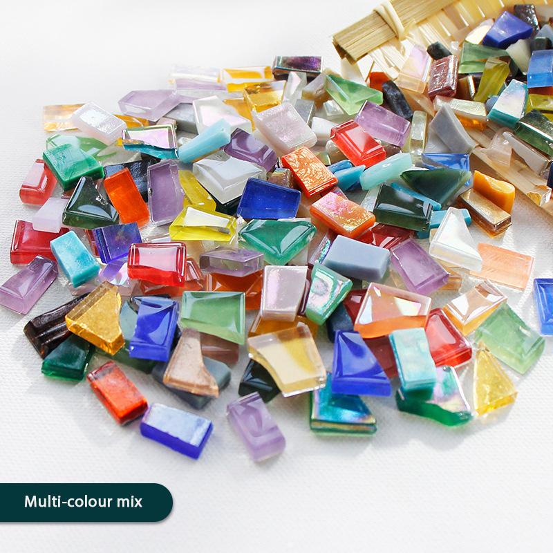 Diy Mosaic Fragments Irregular Shaped Handmade Stone Jade  Glass Particles