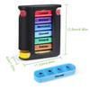 [Printed In Italy] Weekly Pill Organizer, 7 Stackable Compartments Four Times-a-Day - Morning, Noon, Evening, and Bedtime