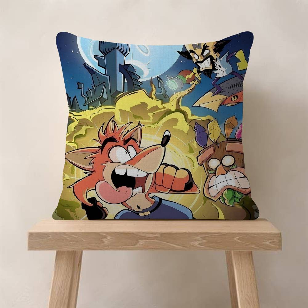 Game CCrash Bandicoots Pillow Cover Design Cushion Cover Decor Holiday Decorati