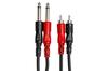 Hosa 6m Mono Phone Plug x 2 to RCA x 2 Audio Cable CPR-206