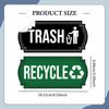 6 Pieces Trash and Recycle Stickers Decal Portable Self Paste Sorting Stickers, Recycling Bin Labels