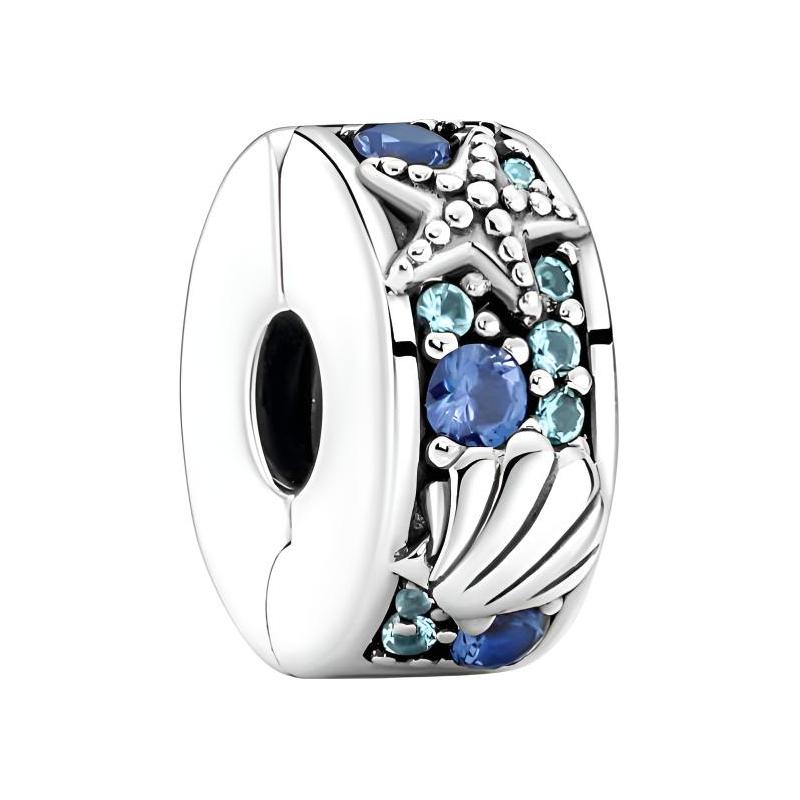 Pandora Deep Sea Adventure Starfish Shell Charm 925 Silver Necklace/Pendant Women s Silver 791678C01