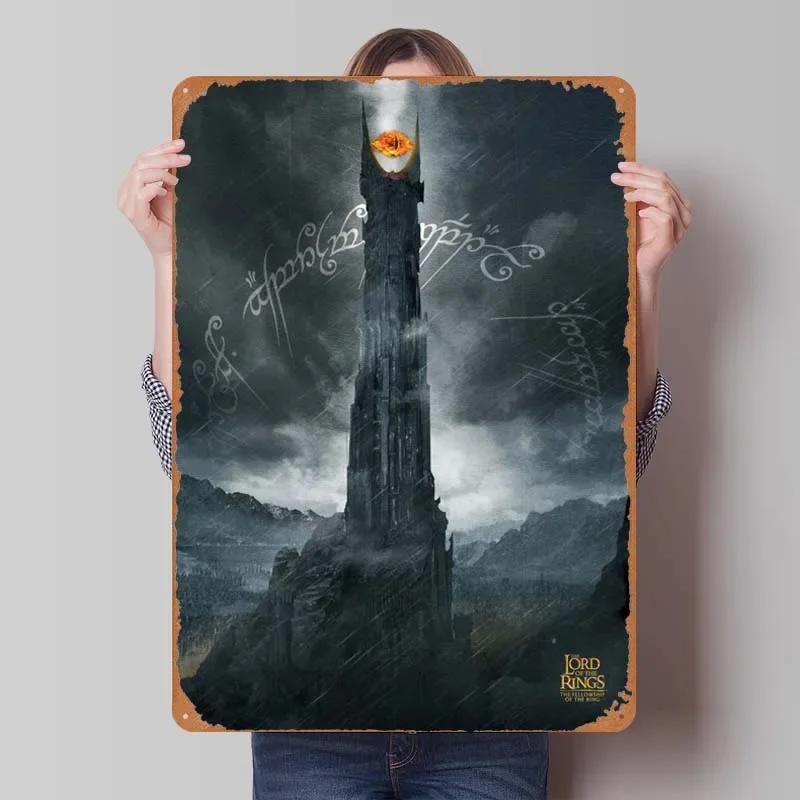 

M-Middle-Earth Metal Sign Movie Posters Interior Vintage Tinplate Sign for Wall Art Decoration Coffee Bar Room Decor Aesthetics 7.9x11.8In(20x30cm)
