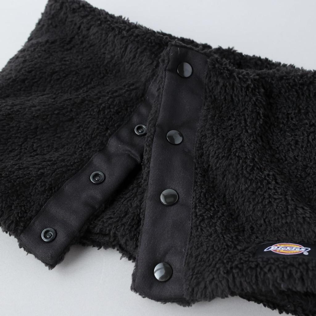 Dickies Micro Boa Snap Neck Scarf for Men and Warm and Cold Weather In Size 166 Warmer/Snood Women, Winter, Black,