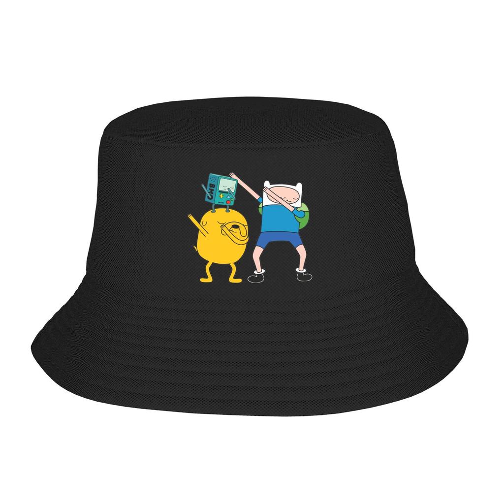 Trendy Adventures Time Jake the Dog Hearts Bucket Hats Teen UV Protection Hiking Fishing Caps Travel Headwear Panama Hat