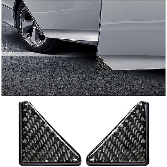 2PCS Car Side Door Edge Guards, Carbon Fiber Anti-Collision Vehicle Door Corner Protector, Self-Adhesive Auto Front Door Corner Scratch Sticker Film, чёрный
