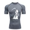 Grim Reaper  Men's Sports T-shirt Training Compression Quick Dry Short Sleeve Rashgard Tops Jogging Running Workout T-Shirt