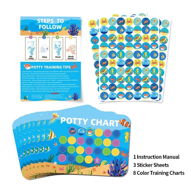 Kids Potty Training Reward Sticker Chart For Boys And Girls Habit Cultivation