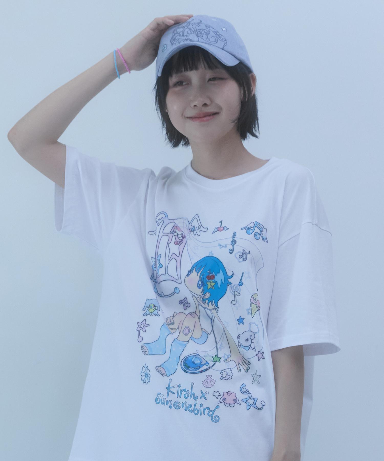Kirsh X Sunonebird Main Graphic Big Oversized T-Shirt [White] 1
