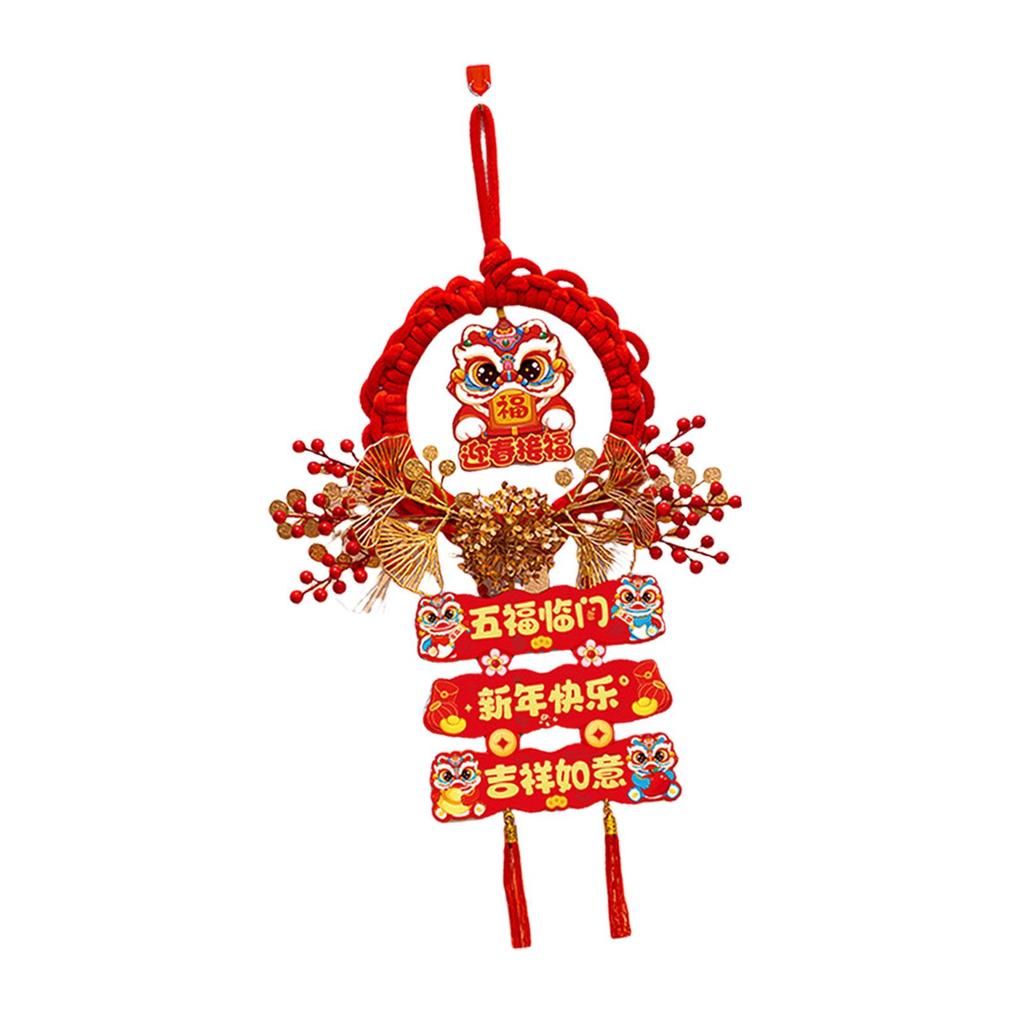 Chinese New Year Hanging Ornament Party Supplies Gift with Tassel Spring Festival Pendant for Holiday Office Bedroom Porch Wall