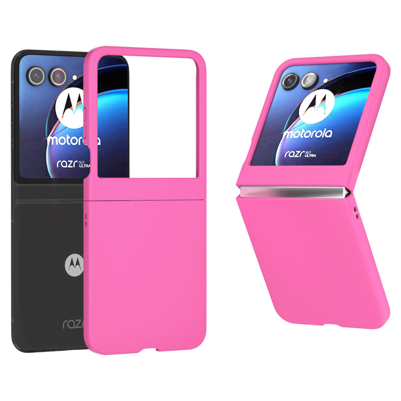 

Для Motorola Razr 60/Razr 50 5G Чохол Шкіряне Відчуття Тонкий Жорсткий Пластиковий Чохол для Телефона Rose