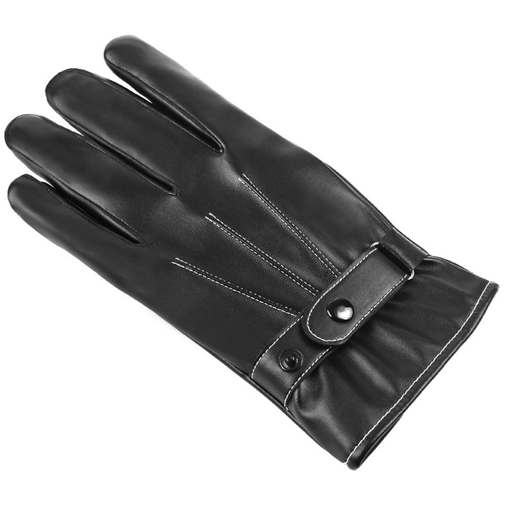 Quality Men Leather Gloves Windproof Autumn Motorcycle Screen Full Finger Gloves Gloves Mittens