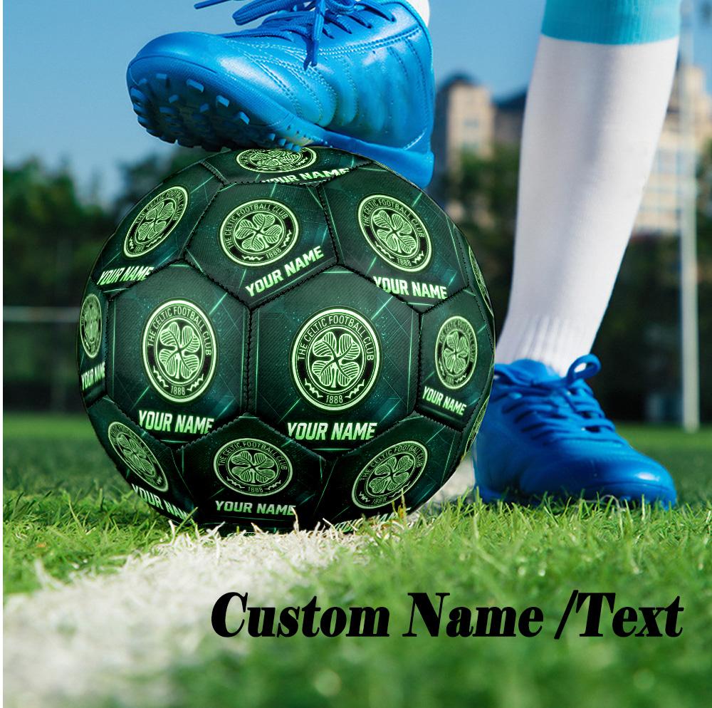 Size 5 Football Custom Name Text, Outdoor Training Soccer BallCeltic FC